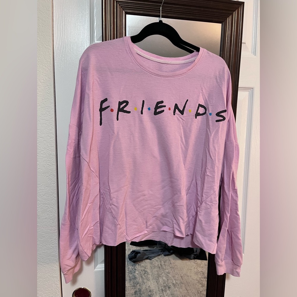 Pink Friends crewneck Pajama Shirt